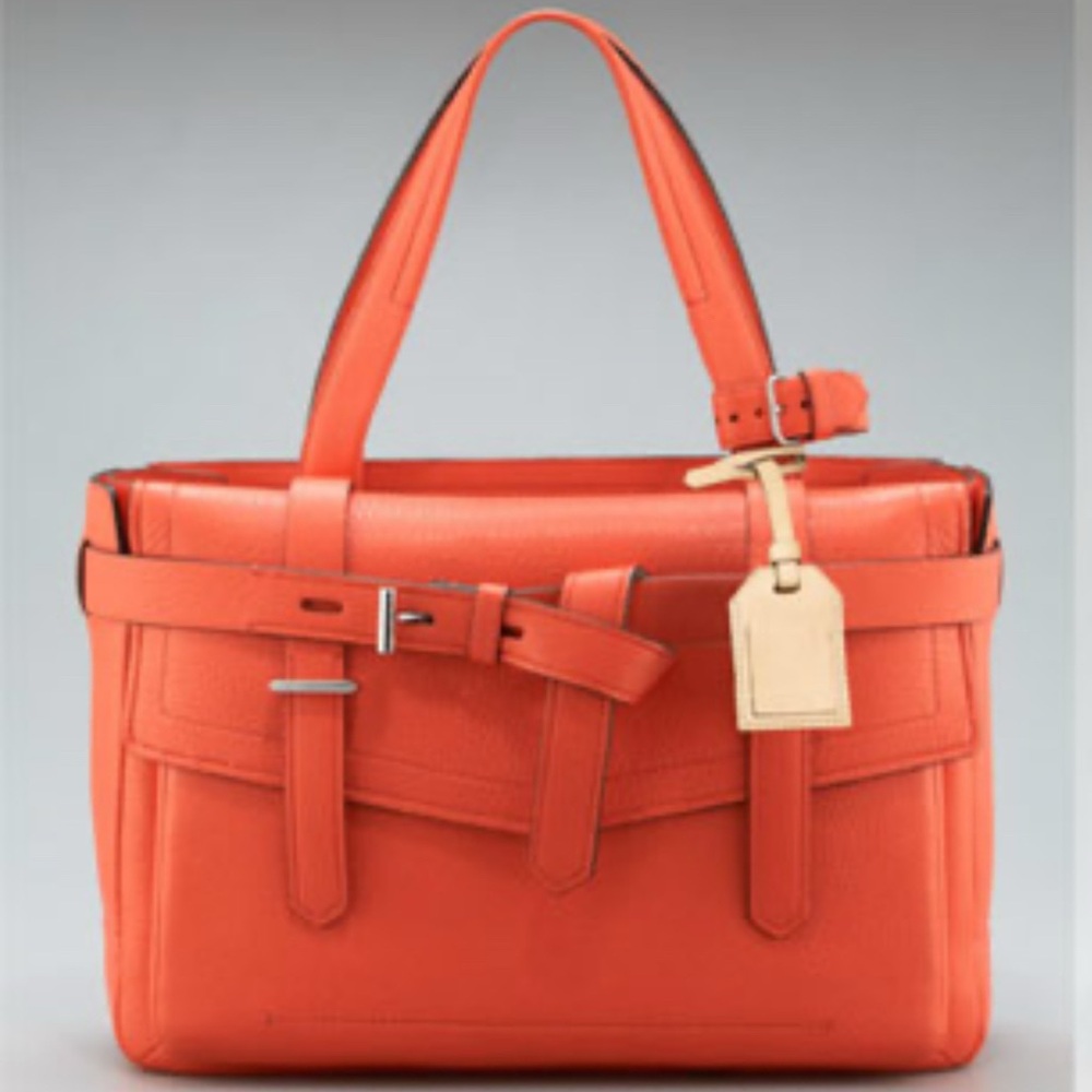 Reed Krakoff Soft Boxer Tote – Coral Leather Bag
